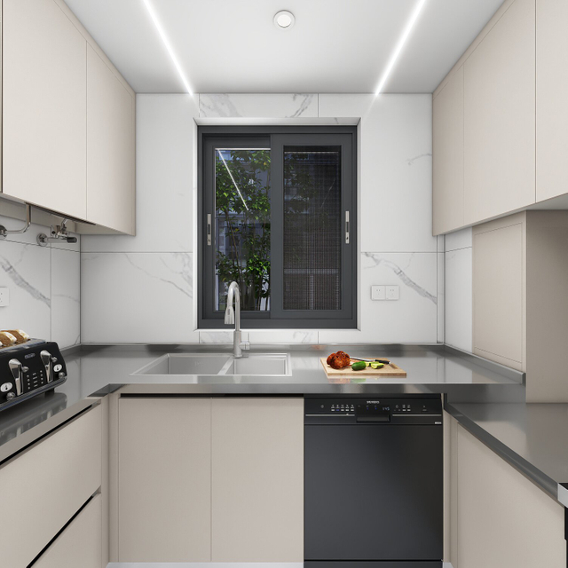 خزانة أليفة راقية مع باب زجاجي ذهبي