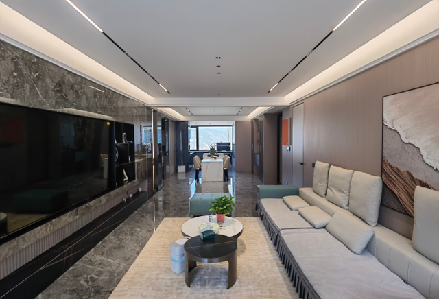 خلفية حجرية مضللة مصبغة مصبغة الألومنيوم إطار الزجاج خزانة تلفزيون الباب