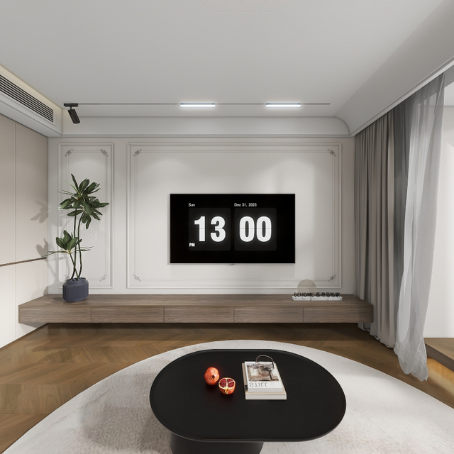 خزانة تصميم غرفة المعيشة الفرنسية الحديثة