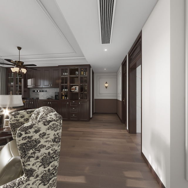 سلسلة كلاسيكية من الخشب غرفة المعيشة غرفة التليفزيون حزب الطعام